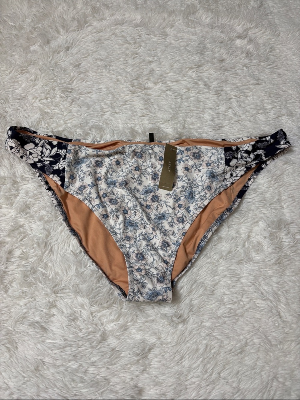 NWT J. Crew High Rise Cheeky In Mixed Magnolia Floral Swim Bottoms Size 3X